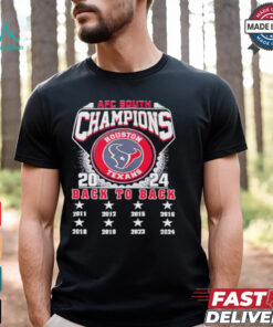 Official Houston Texans NFC East Champions 2011 2024 Back To Back Shirt