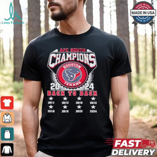 Official Houston Texans NFC East Champions 2011 2024 Back To Back Shirt