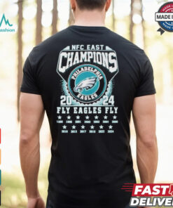 Official Philadelphia Eagles NFC East Champions 1980 2024 Fly Eagles Fly Shirt