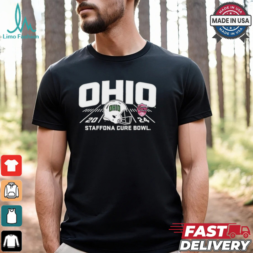 Ohio Bobcats 2024 Staffdna Cure Bowl helmet shirt Ohio Bobcats 2024 Staffdna Cure Bowl helmet shirt