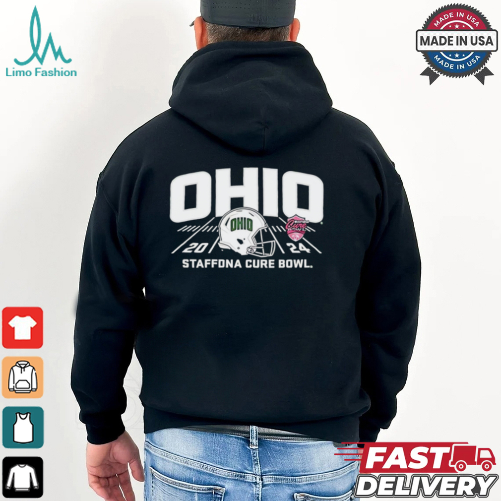 Ohio Bobcats 2024 Staffdna Cure Bowl helmet shirt Ohio Bobcats 2024 Staffdna Cure Bowl helmet shirt