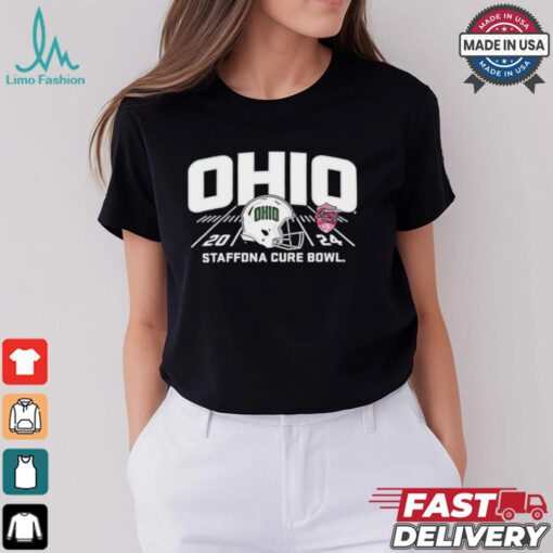 Ohio Bobcats 2024 Staffdna Cure Bowl helmet shirt