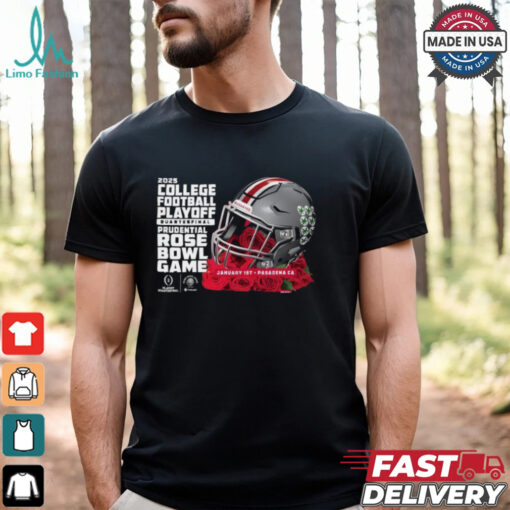 Ohio State Buckeyes Jan 1st 2025 College Football Playoffs Quarter Finals Bound Prudential Rose Bowl Game Helmet t shirt