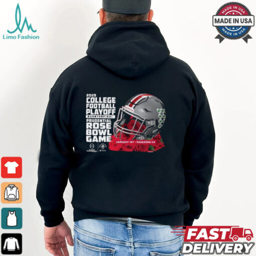 Ohio State Buckeyes Jan 1st 2025 College Football Playoffs Quarter Finals Bound Prudential Rose Bowl Game Helmet t shirt