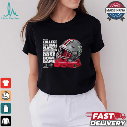Ohio State Buckeyes Jan 1st 2025 College Football Playoffs Quarter Finals Bound Prudential Rose Bowl Game Helmet t shirt