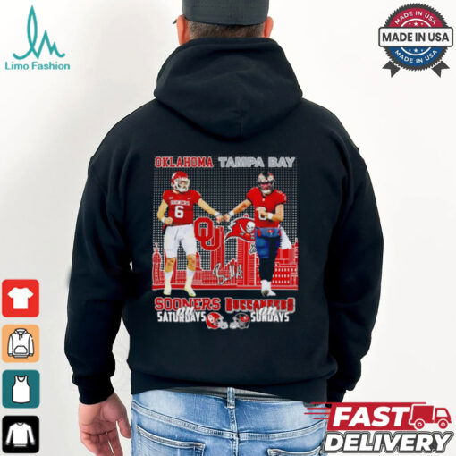 Oklahoma Sooners Saturdays Tampa Bay Buccaneers Sundays Deion Burks and Baker Mayfield shirt