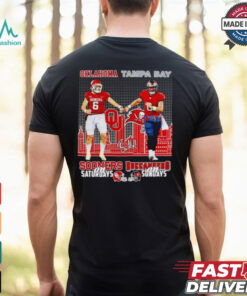 Oklahoma Sooners Saturdays Tampa Bay Buccaneers Sundays Deion Burks and Baker Mayfield shirt