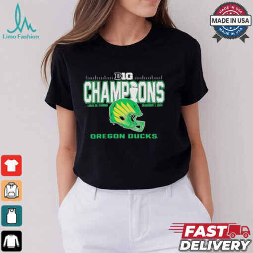 Oregon Ducks 2024 Big Ten Football Conference Champions Lucas Oil Stadium T Shirt