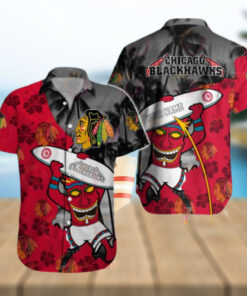 Personalized Chicago Blackhawks Surfing Spirit Hawaiian Shirt