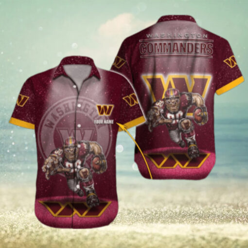 Personalized Washington Commanders Starry Gridiron Hawaiian Shirt