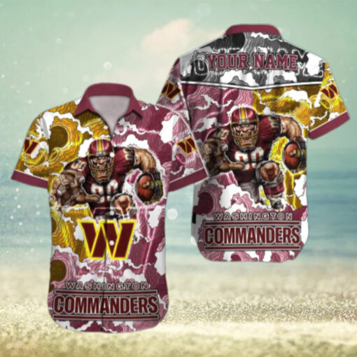 Personalized Washington Commanders Storm Blitz Hawaiian Shirt