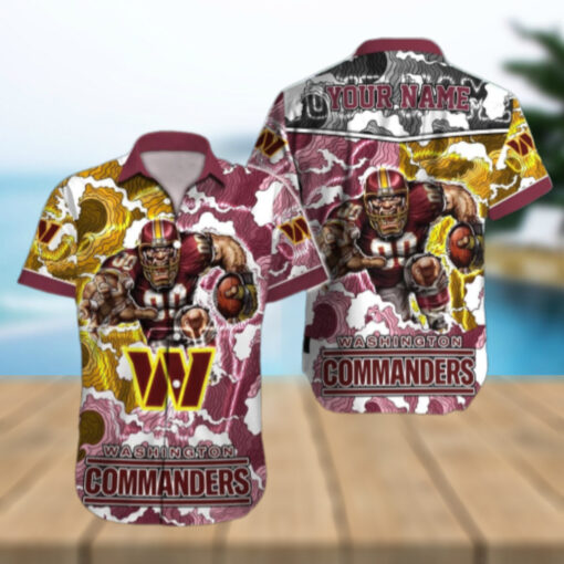 Personalized Washington Commanders Storm Blitz Hawaiian Shirt