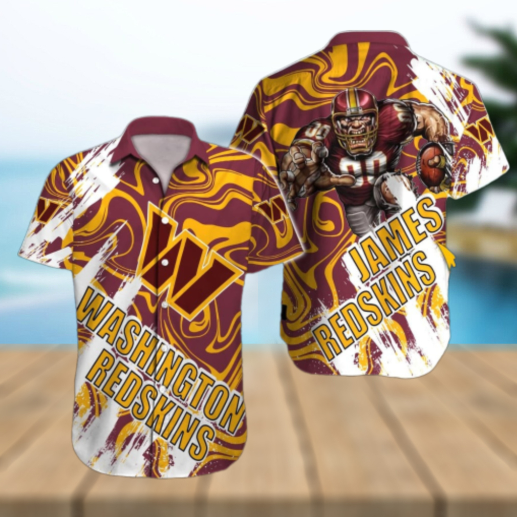 Personalized Washington Commanders Swirl Blitz Hawaiian Shirt Personalized Washington Commanders Swirl Blitz Hawaiian Shirt