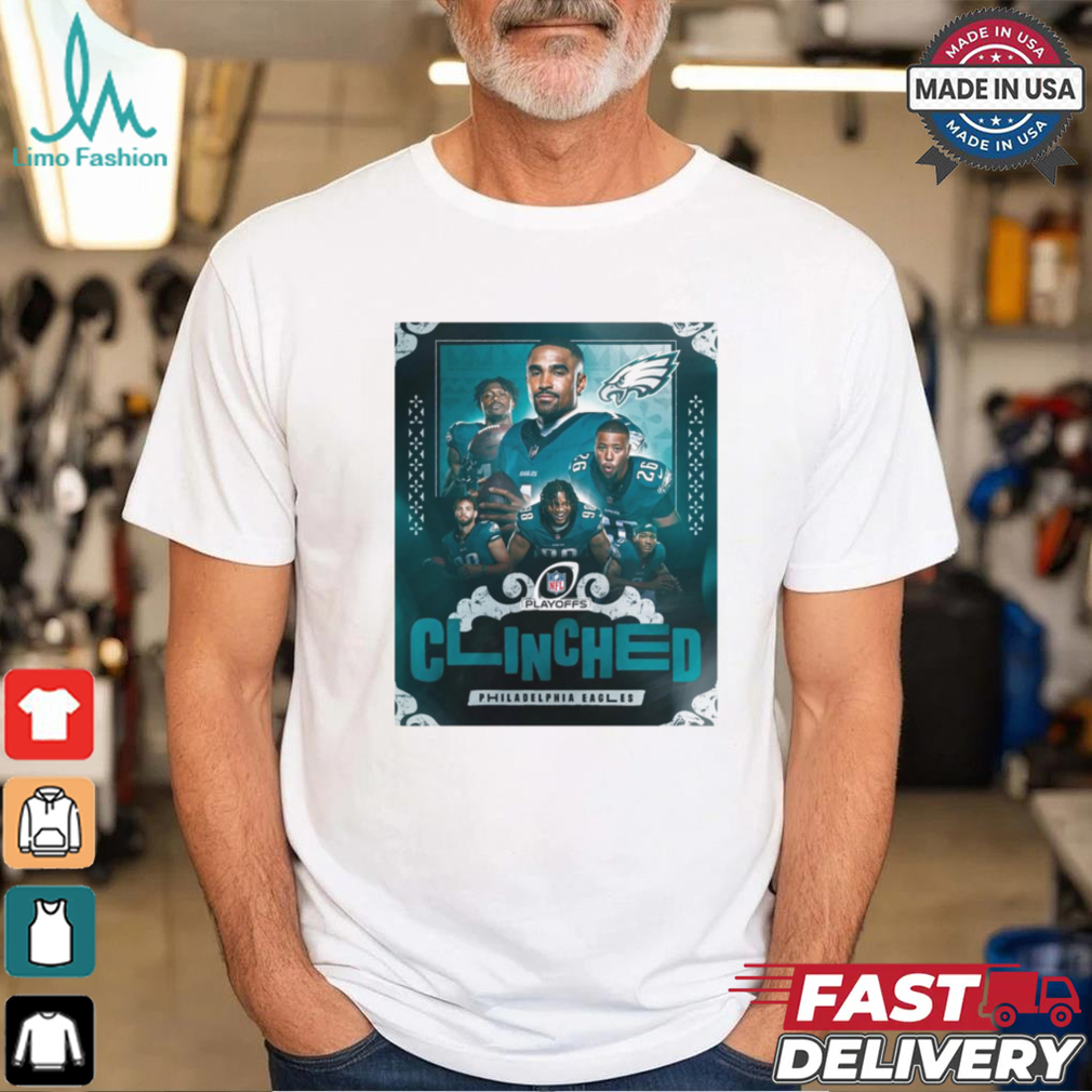 Philadelphia Eagles Clinched NFL Playoff 2024 Easy To Celebrate Poster t shirt Philadelphia Eagles Clinched NFL Playoff 2024 Easy To Celebrate Poster t shirt