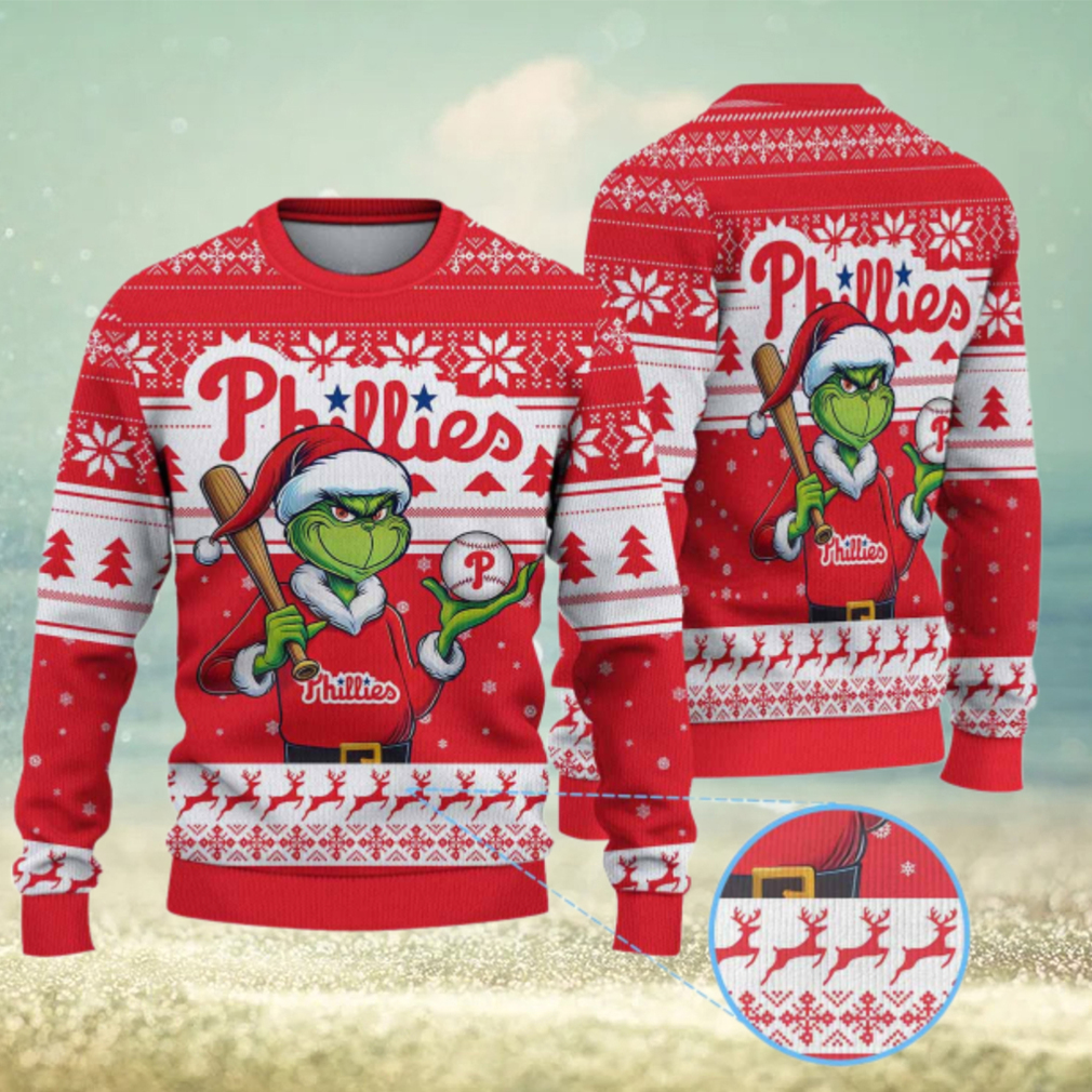 Philadelphia Phillies Funny Grinch Christmas Sweater Philadelphia Phillies Funny Grinch Christmas Sweater