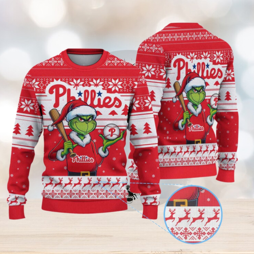 Philadelphia Phillies Funny Grinch Christmas Sweater Philadelphia Phillies Funny Grinch Christmas Sweater