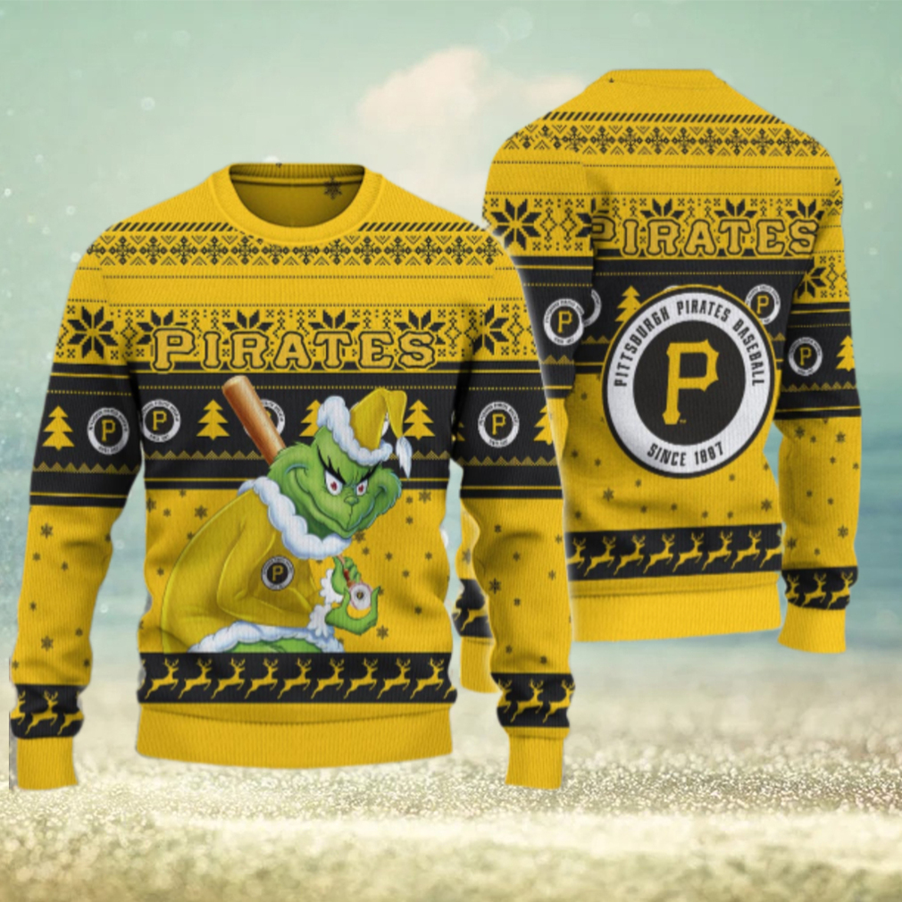 Pittsburgh Pirates Grinch Christmas Ugly Sweater Pittsburgh Pirates Grinch Christmas Ugly Sweater