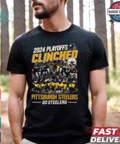 Pittsburgh Steelers 2024 Playoffs Clinched Go Steelers T Shirt