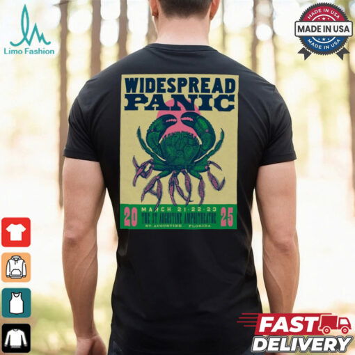 Poster Widespread Panic The ST. Augustine Amphitheatre On Mar 21 23 2025 In ST. Augustine FL t shirt