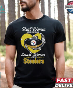 Real Women Love Football Smart Women Love The Steelers 2024 T Shirt
