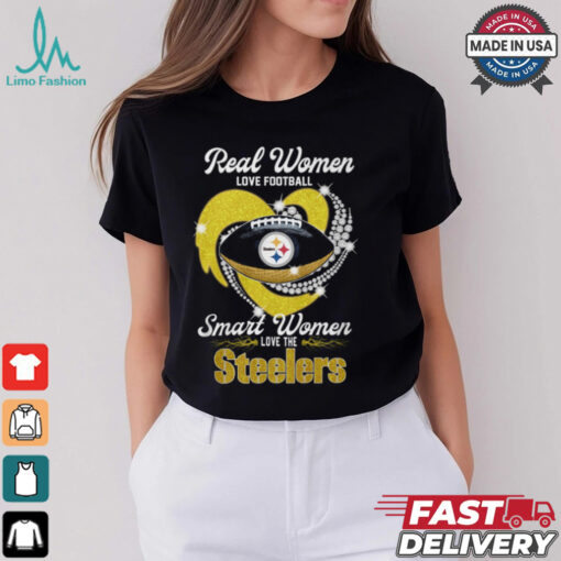 Real Women Love Football Smart Women Love The Steelers 2024 T Shirt