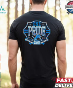 Retro One Pride Detroit Lions Est 1934 Logo T Shirt