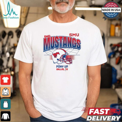 SMU Mustangs Football Helmet Grid Pony Up Dallas TH t shirt