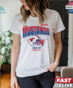 SMU Mustangs Football Helmet Grid Pony Up Dallas TH t shirt