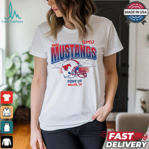 SMU Mustangs Football Helmet Grid Pony Up Dallas TH t shirt