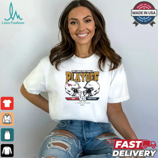 SMU Mustangs Vs Penn State Nittany Lions Helmet College Football Playoff 2025 First Round Head To Head t shirt
