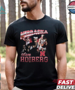Sam Hoiberg Nebraska Cornhuskers 90s Retro Graphic t shirt