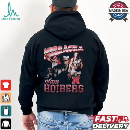 Sam Hoiberg Nebraska Cornhuskers 90s Retro Graphic t shirt