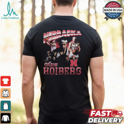 Sam Hoiberg Nebraska Cornhuskers 90s Retro Graphic t shirt