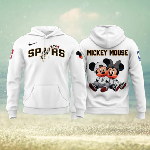 San Antonio Spurs Mickey Mouse at Dunk The Halls Game Hoodie 1