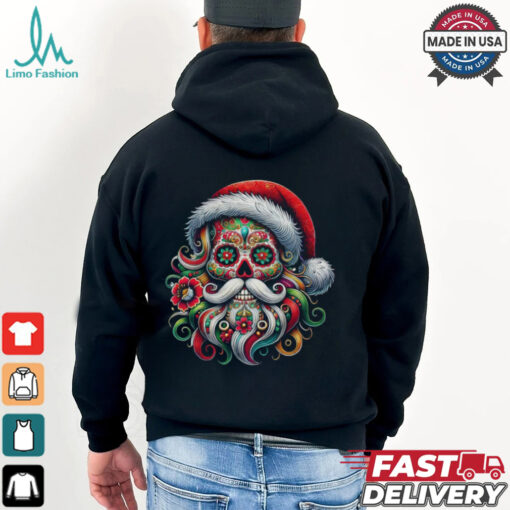 Santa Claus Mexican Sugar Skull Christmas Shirt