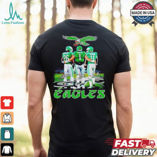 Saquon Barkley Jalen Hurts AJ Brown Philadelphia Eagles signature shirt