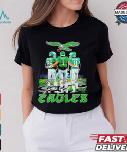Saquon Barkley Jalen Hurts AJ Brown Philadelphia Eagles signature shirt