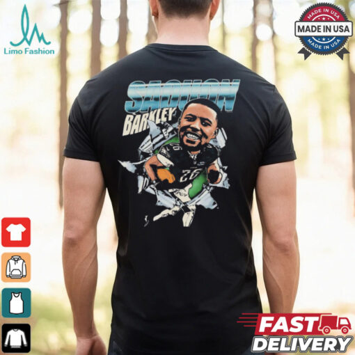 Saquon Barkley Philadelphia Eagles NFL football big head 90s graphic shirt