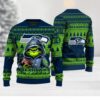 Seattle Seahawks Christmas Grinch Knitted Sweater