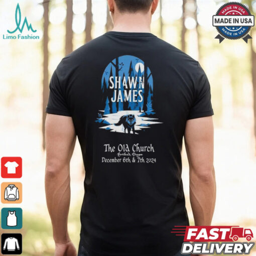Shawn James Dec 6 7 2024 The Old Church Concert Hall T-shirt - A commemorative T-shirt celebrating Shawn James' concert at The Old Church Concert Hall on December 6-7, 2024. A perfect keepsake for fans, combining style and the excitement of a live music experience.