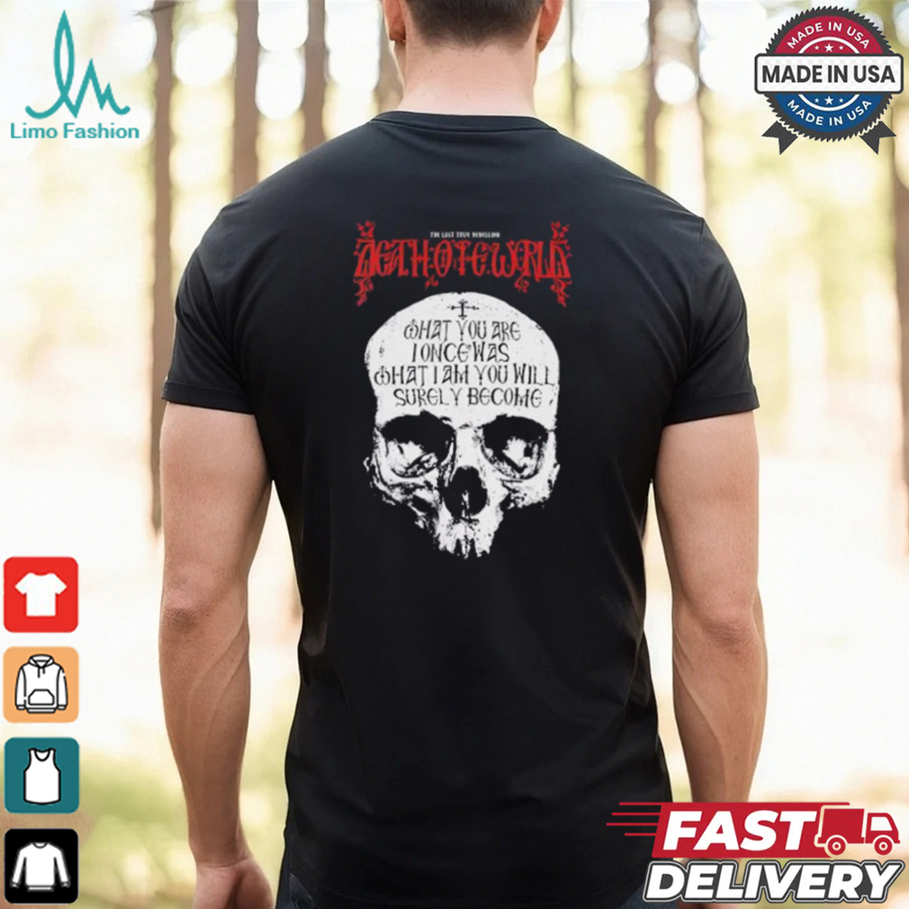 Skull the last true rebellion act white work shirt Skull the last true rebellion act white work shirt
