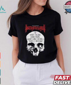 Skull the last true rebellion act white work shirt