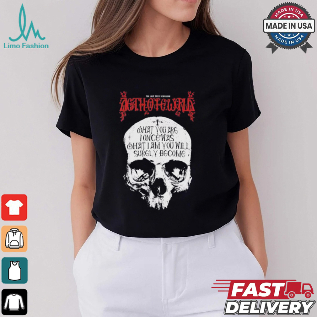 Skull the last true rebellion act white work shirt Skull the last true rebellion act white work shirt