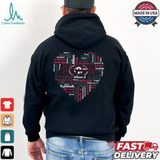 Team Georgia Bulldogs Heart 2024 Shirt