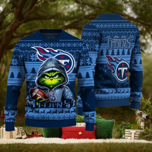 Tennessee Titans Christmas Grinch Knitted Sweater