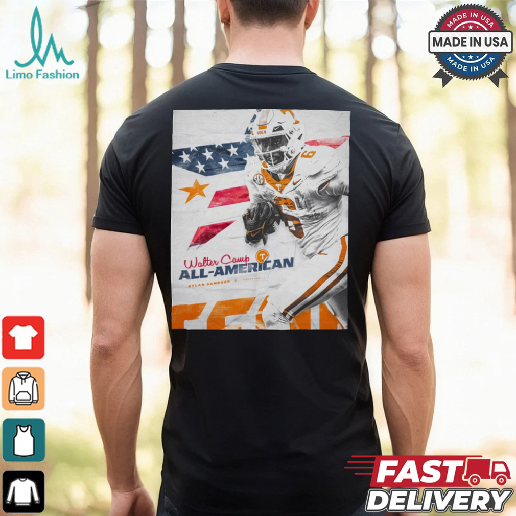 Tennessee Vols Football Dylan Sampson Running Back 2024 Walter Camp All America Poster t shirt Tennessee Vols Football Dylan Sampson Running Back 2024 Walter Camp All America Poster t shirt