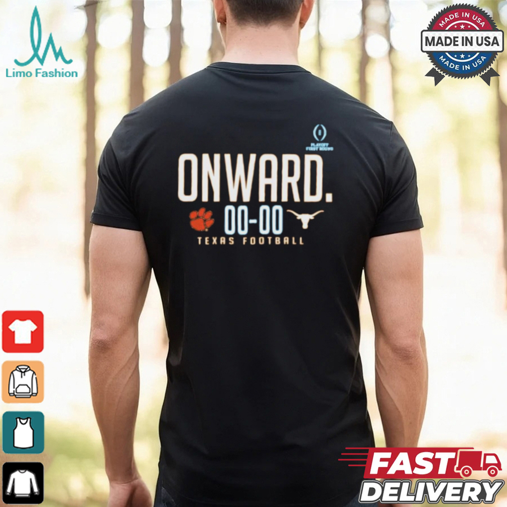 Texas Longhorns vs. Clemson Tigers Burnt CFP First Round Score 2024 T Shirt Texas Longhorns vs. Clemson Tigers Burnt CFP First Round Score 2024 T Shirt