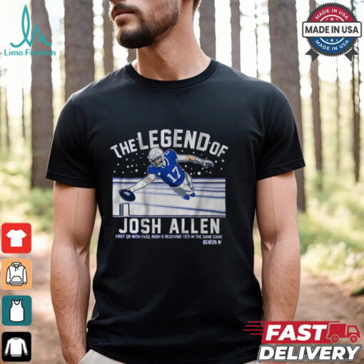 The Legend Of Josh Allen First QB With Pass Rush And Receiving TD’s In The Same Game Buffalo Bills t shirt