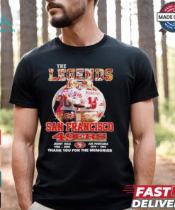 The Legends Rice Montana San Francisco 49ers thank you for the memories shirt