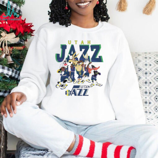 Utah Jazz Looney Tunes characters NBA basketball shirt